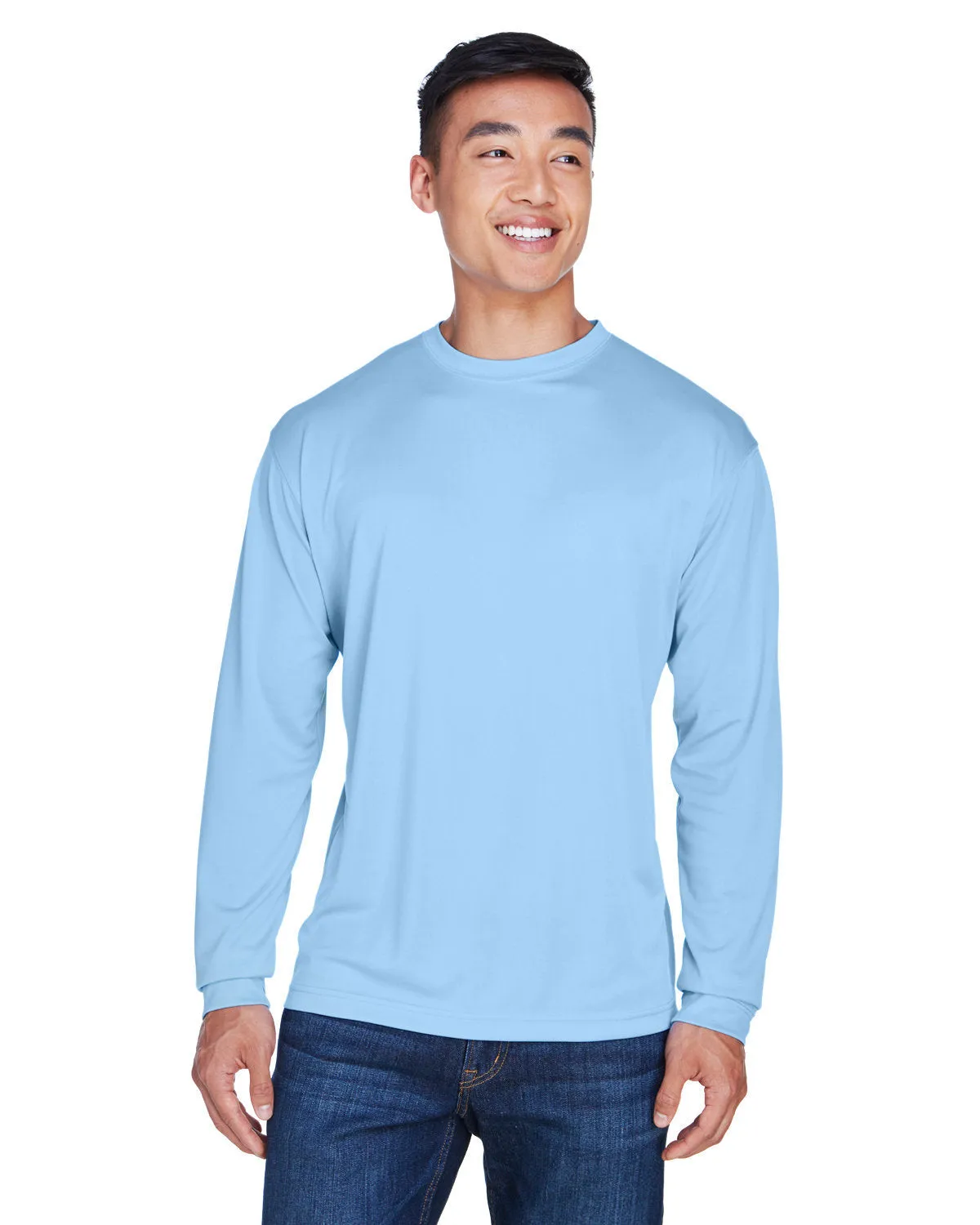 UltraClub 8401 T-shirt sport manches longues pour adulte fraîche et respirante