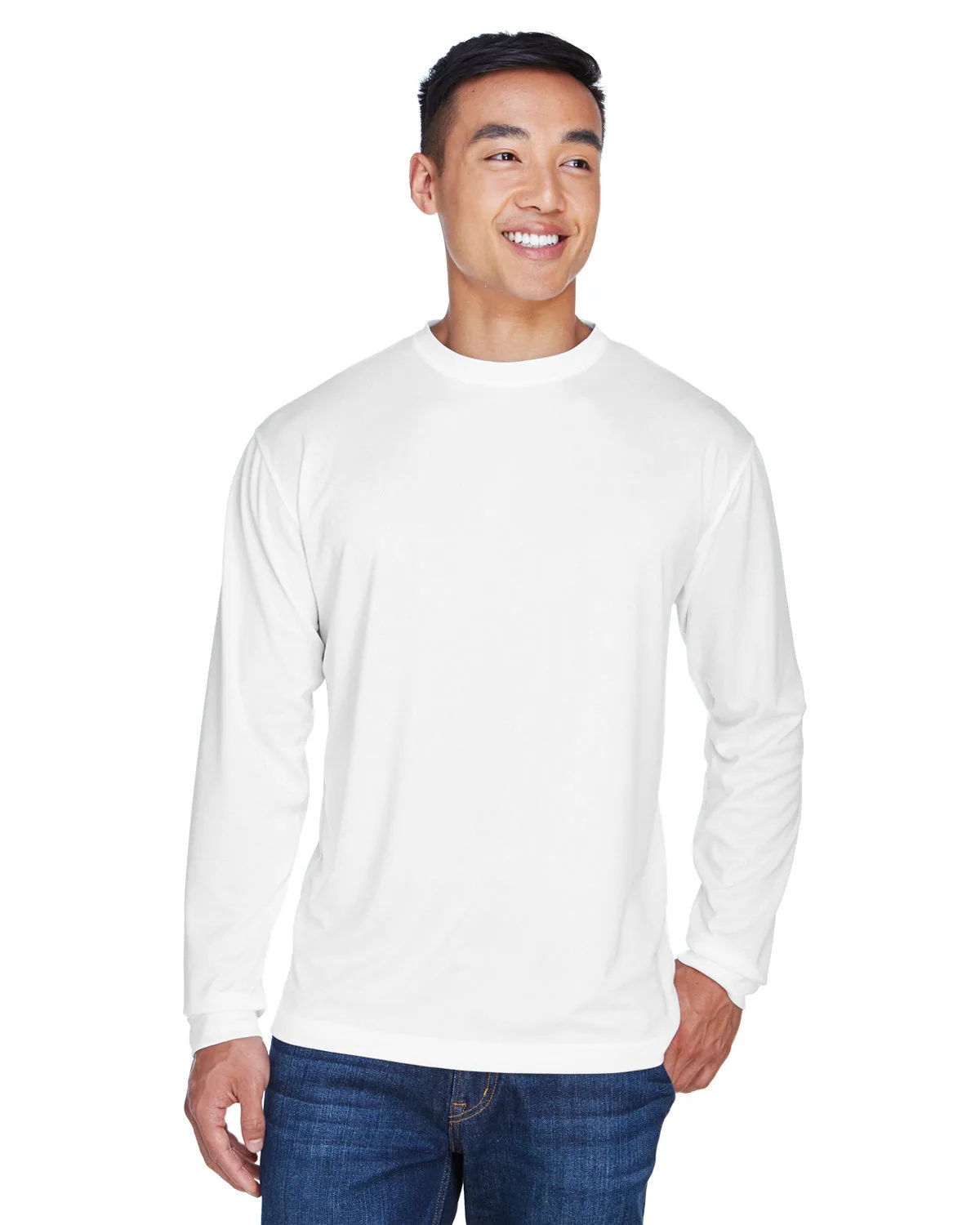 UltraClub 8401 T-shirt sport manches longues pour adulte fraîche et respirante