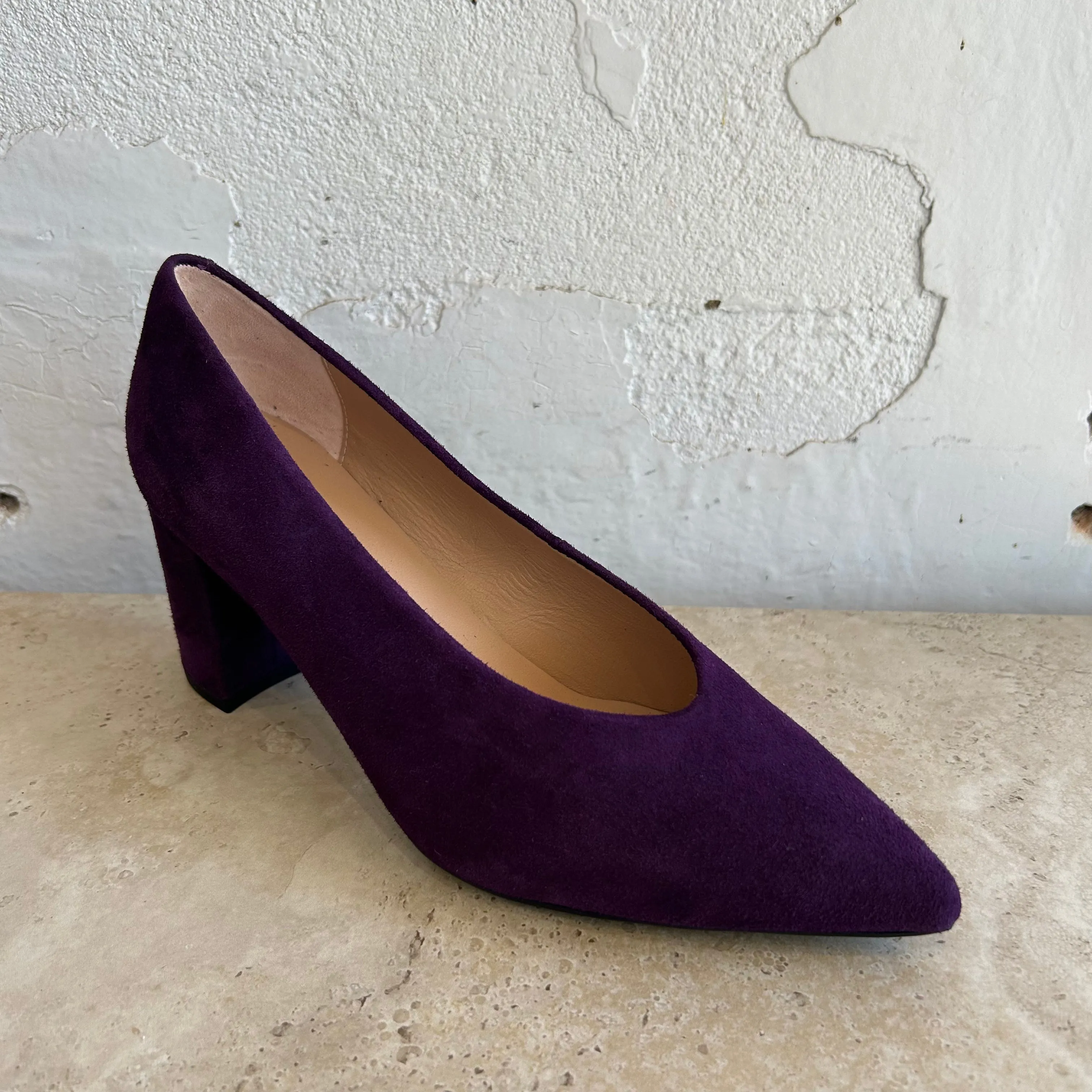 Chaussures Unisa Kramp en daim couleur prune