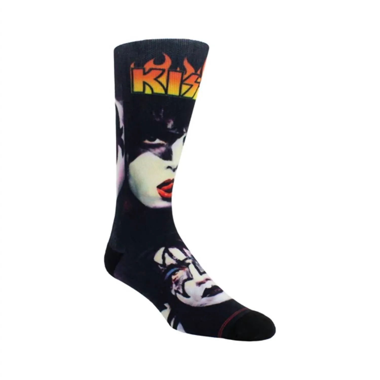 Unisexe - Chaussettes à motifs de bisous peints en noir