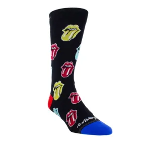 Unisexe - Chaussettes The Rolling Stones Multicolores à Langues en Noir Multicolore
