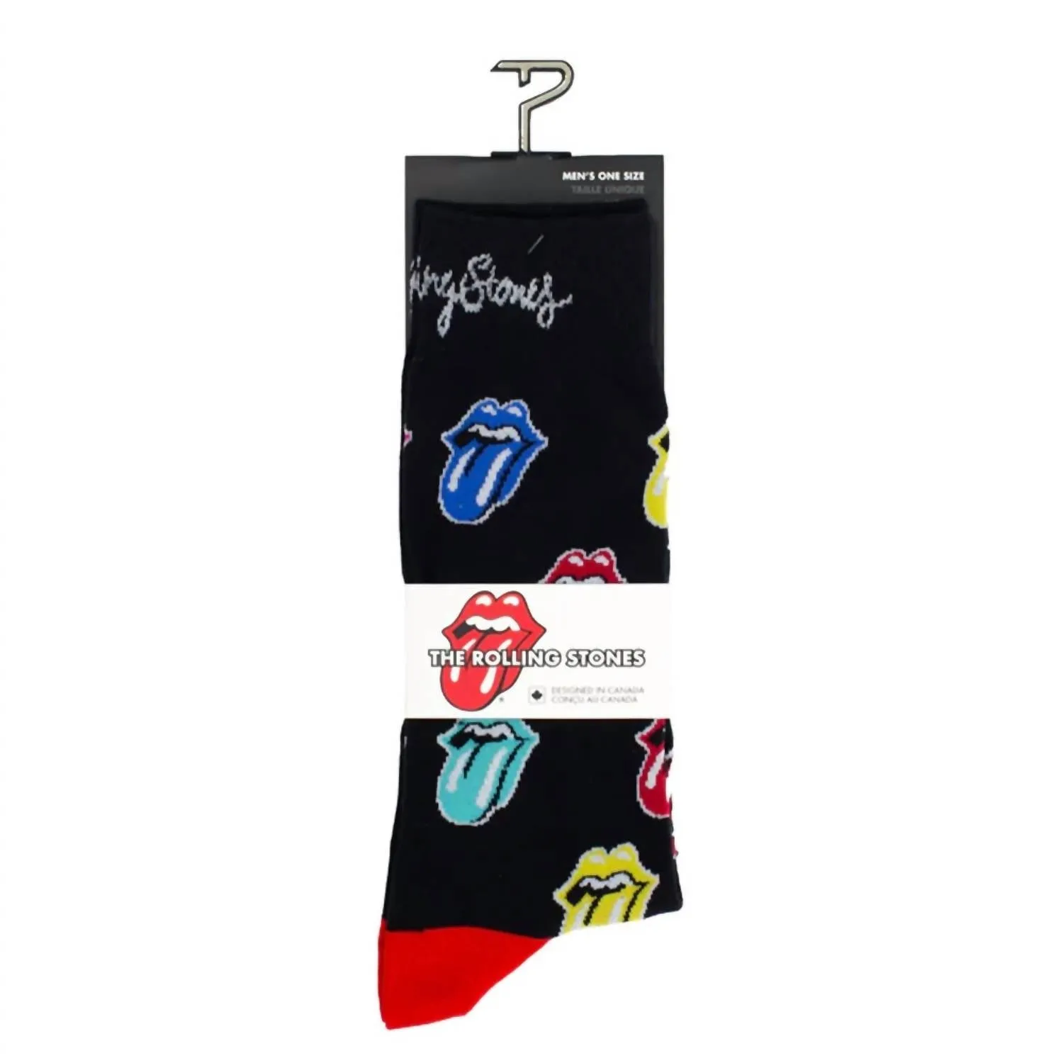 Unisexe - Chaussettes The Rolling Stones Multicolores à Langues en Noir Multicolore
