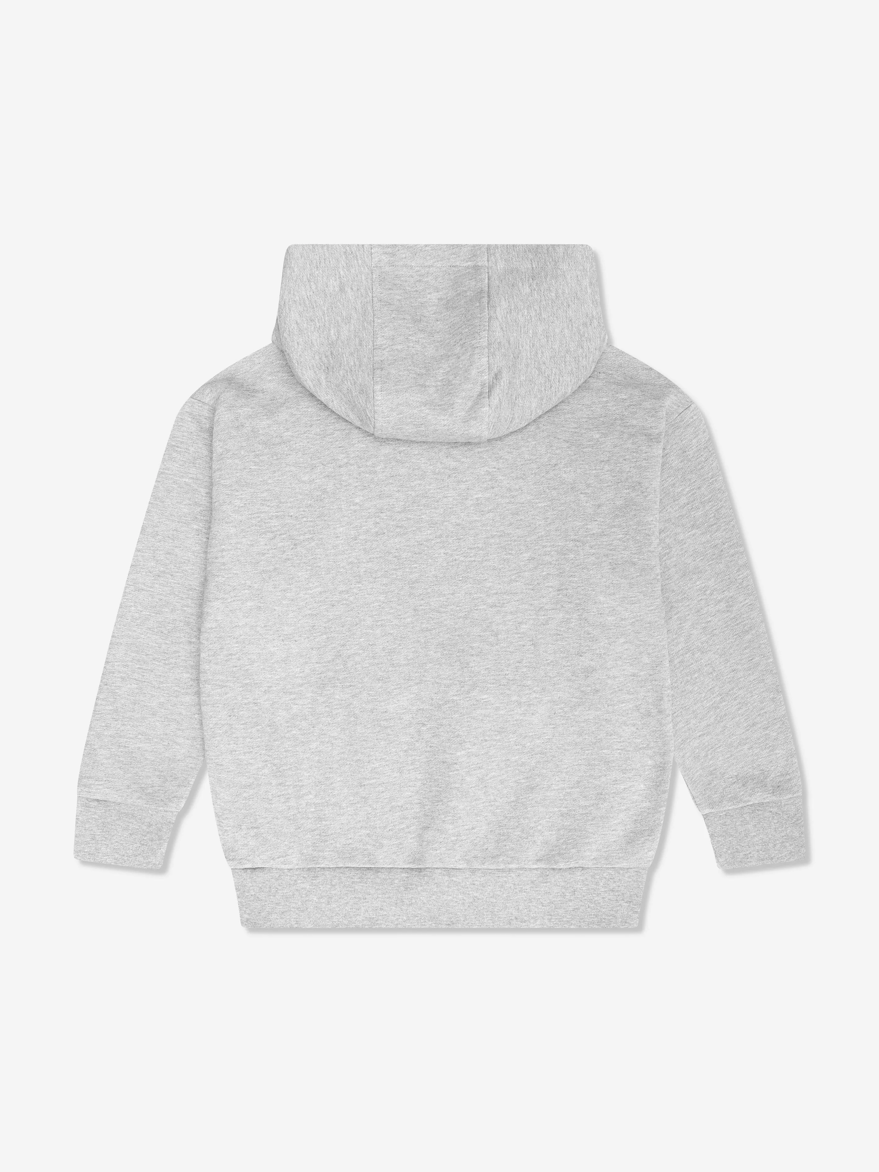 Pull à capuche gris Versace Kids avec logo Medusa