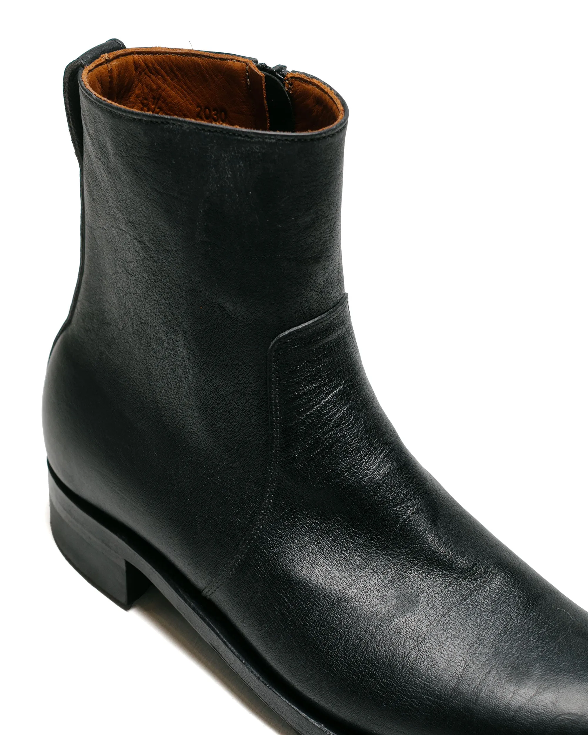 Botte Viberg 2030CH à fermeture latérale Nero en kangourou lavé (Pré-commande)