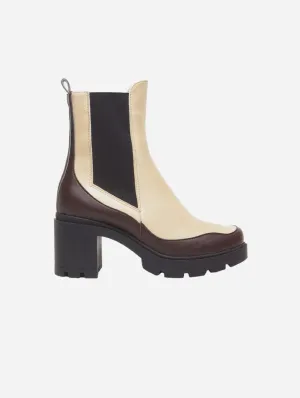 Bottes à talons en simili-cuir Vicky | Chocolat & Vanille