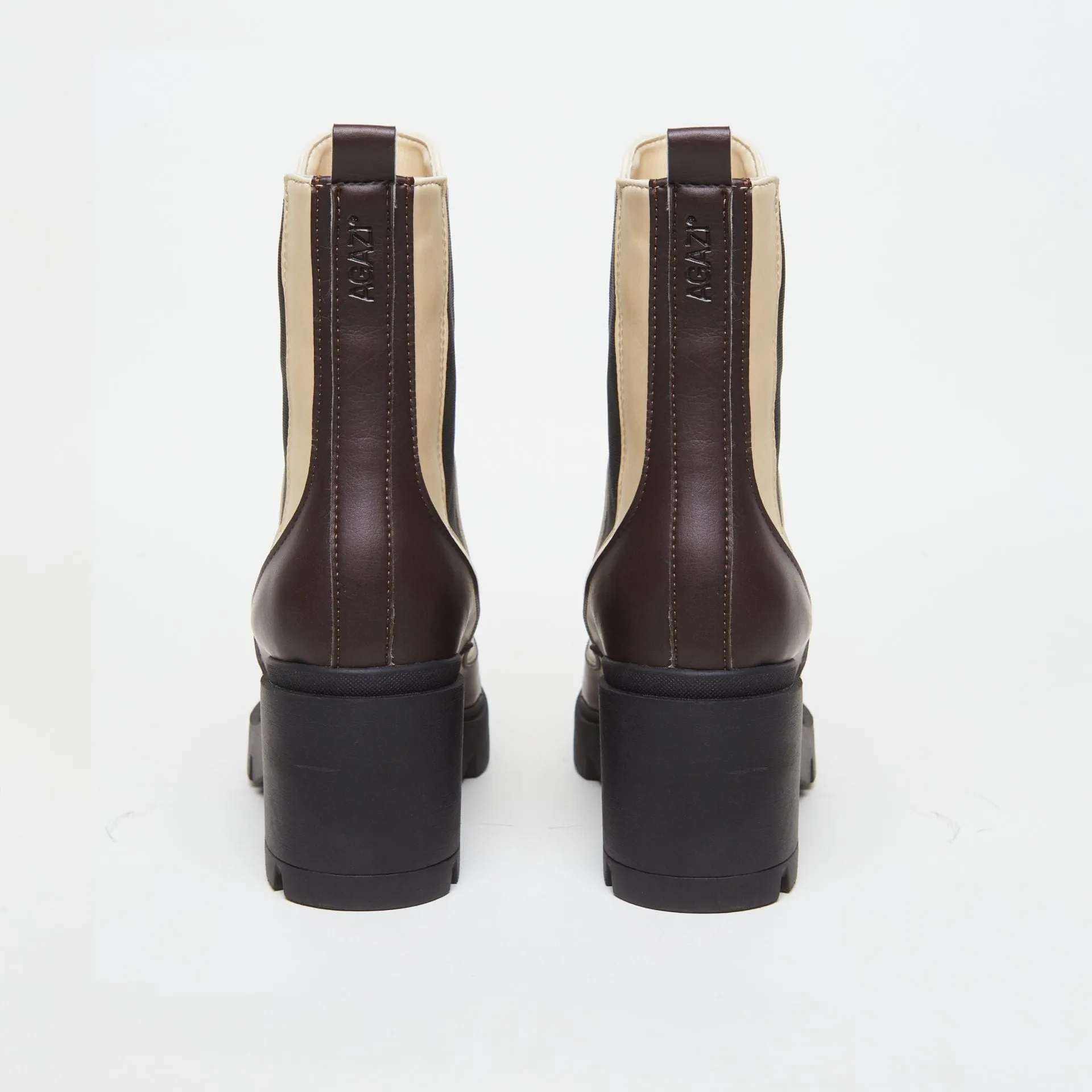 Bottes à talons en simili-cuir Vicky | Chocolat & Vanille