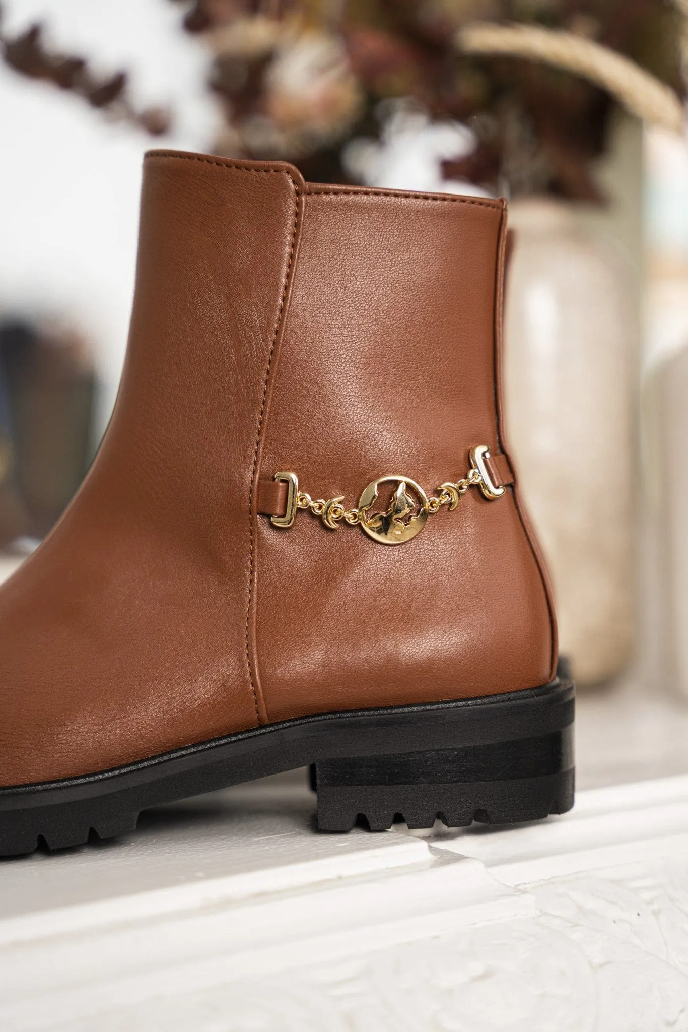Bottes vegan Victory à la cheville | Marron
