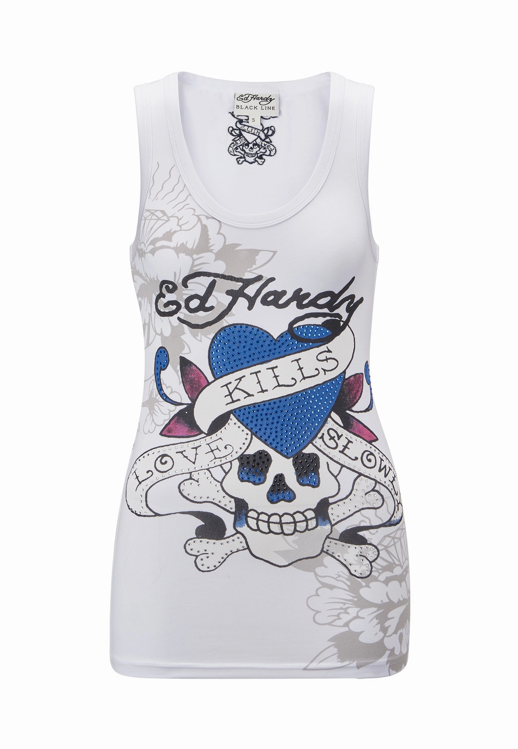 Womens Love Kills Slow Tight Vest - White