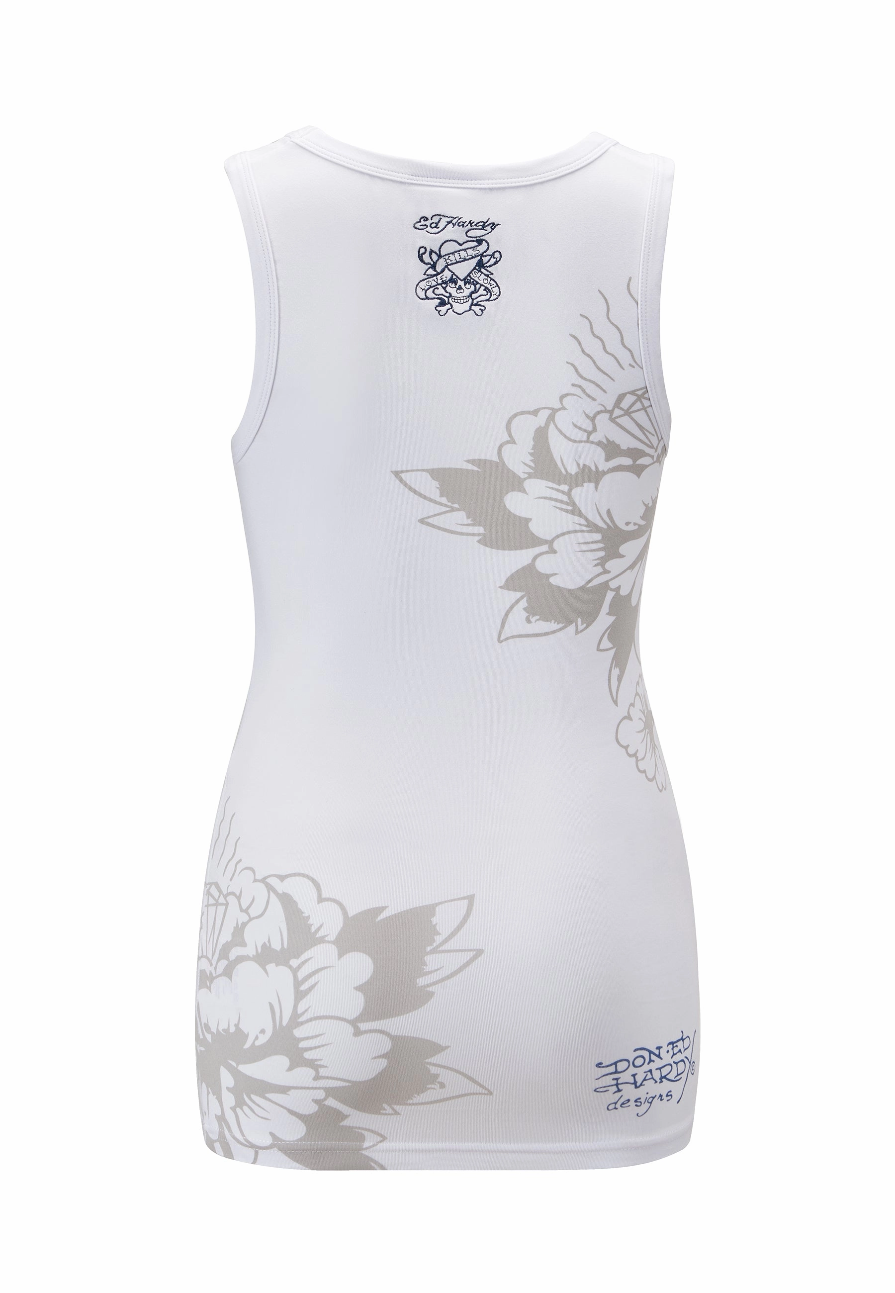 Womens Love Kills Slow Tight Vest - White