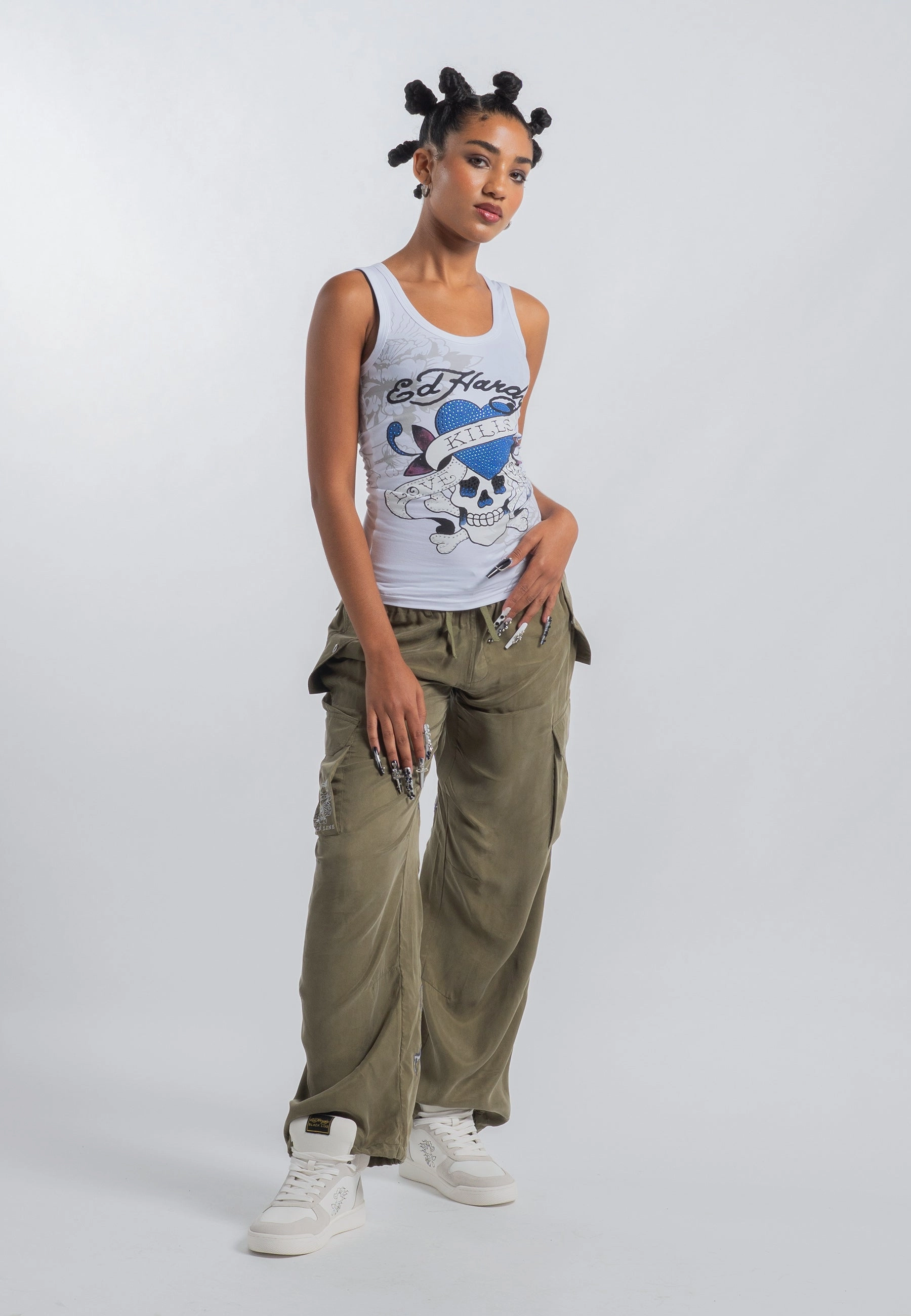 Womens Love Kills Slow Tight Vest - White