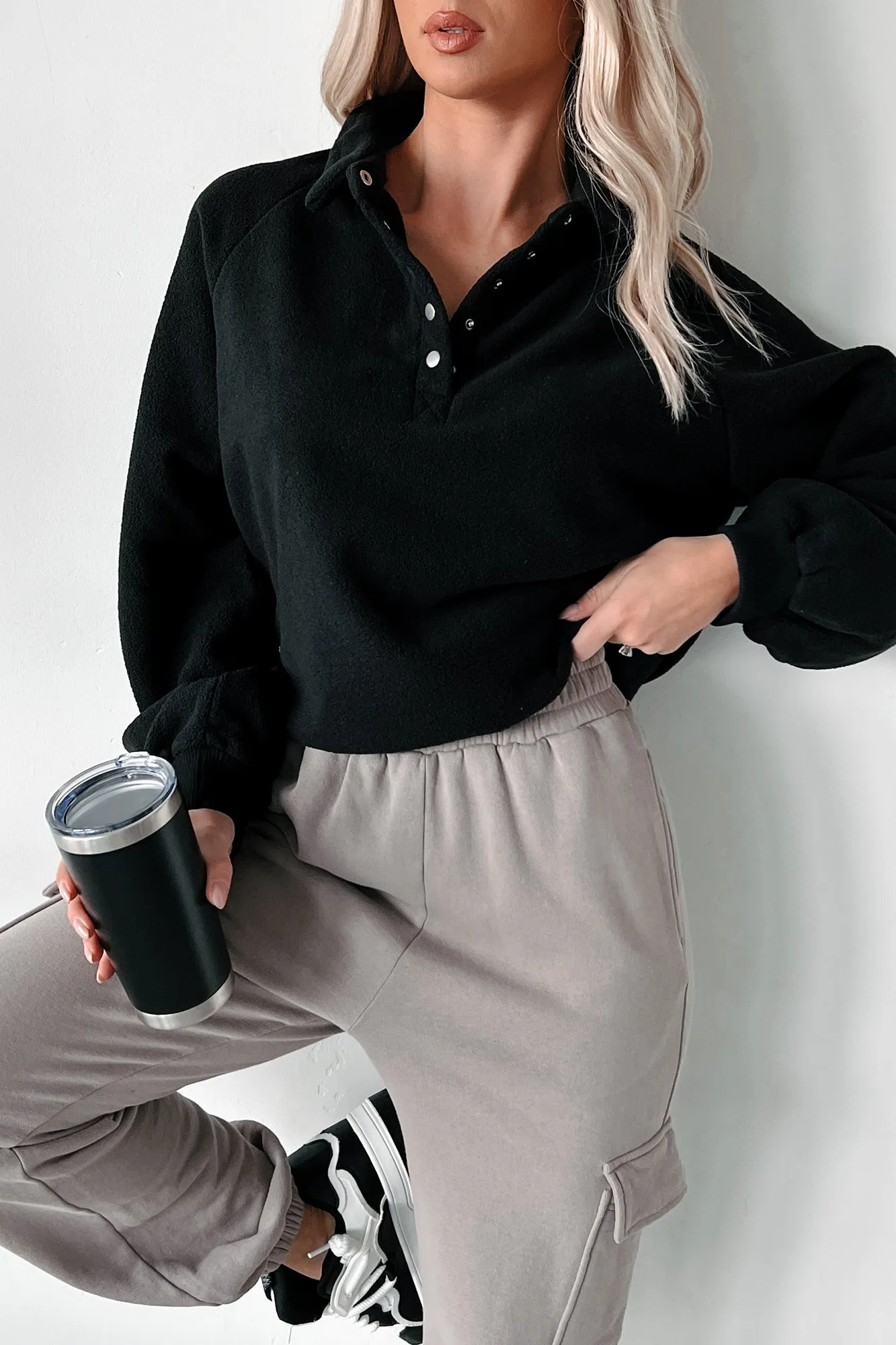 Pull en polaire Télétravail (Noir)