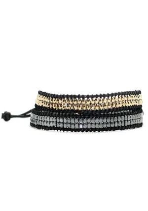 X Katie Soleil Femme Bracelet à Perles Double Enroulement