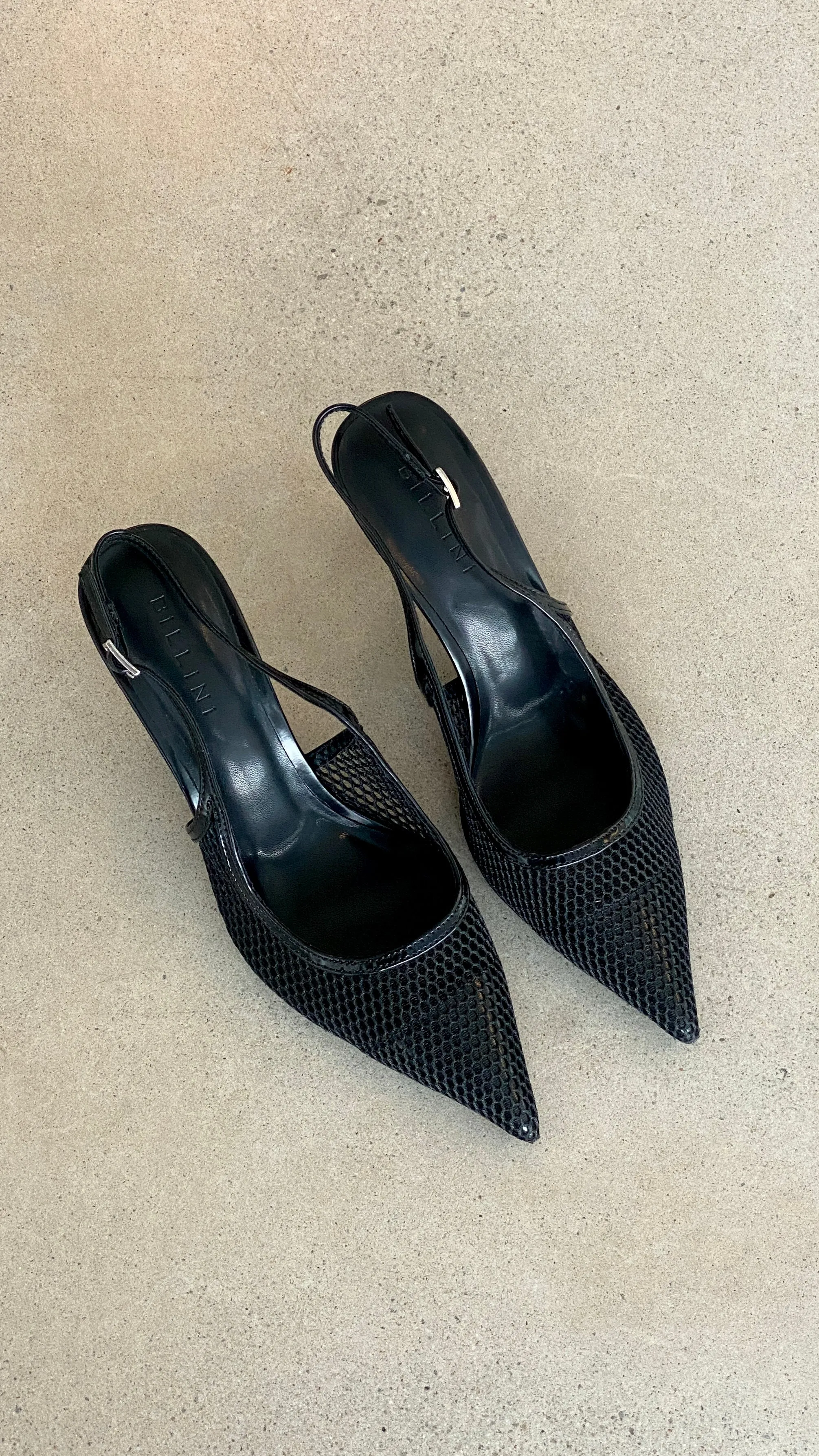 Xahia Heel - Maille Noire à Motifs Réseau