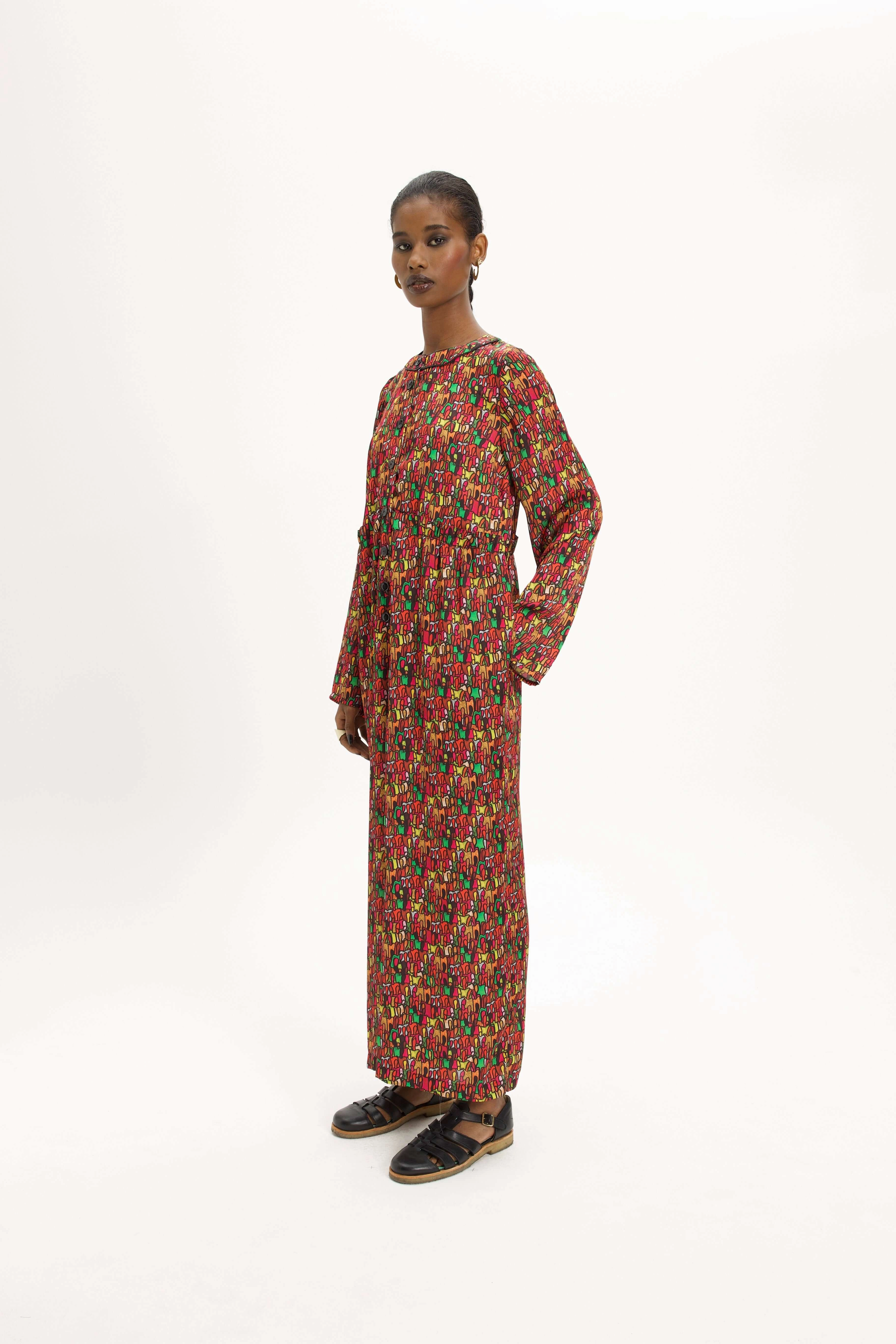 Yoka Jumpsuit in Crowd Print