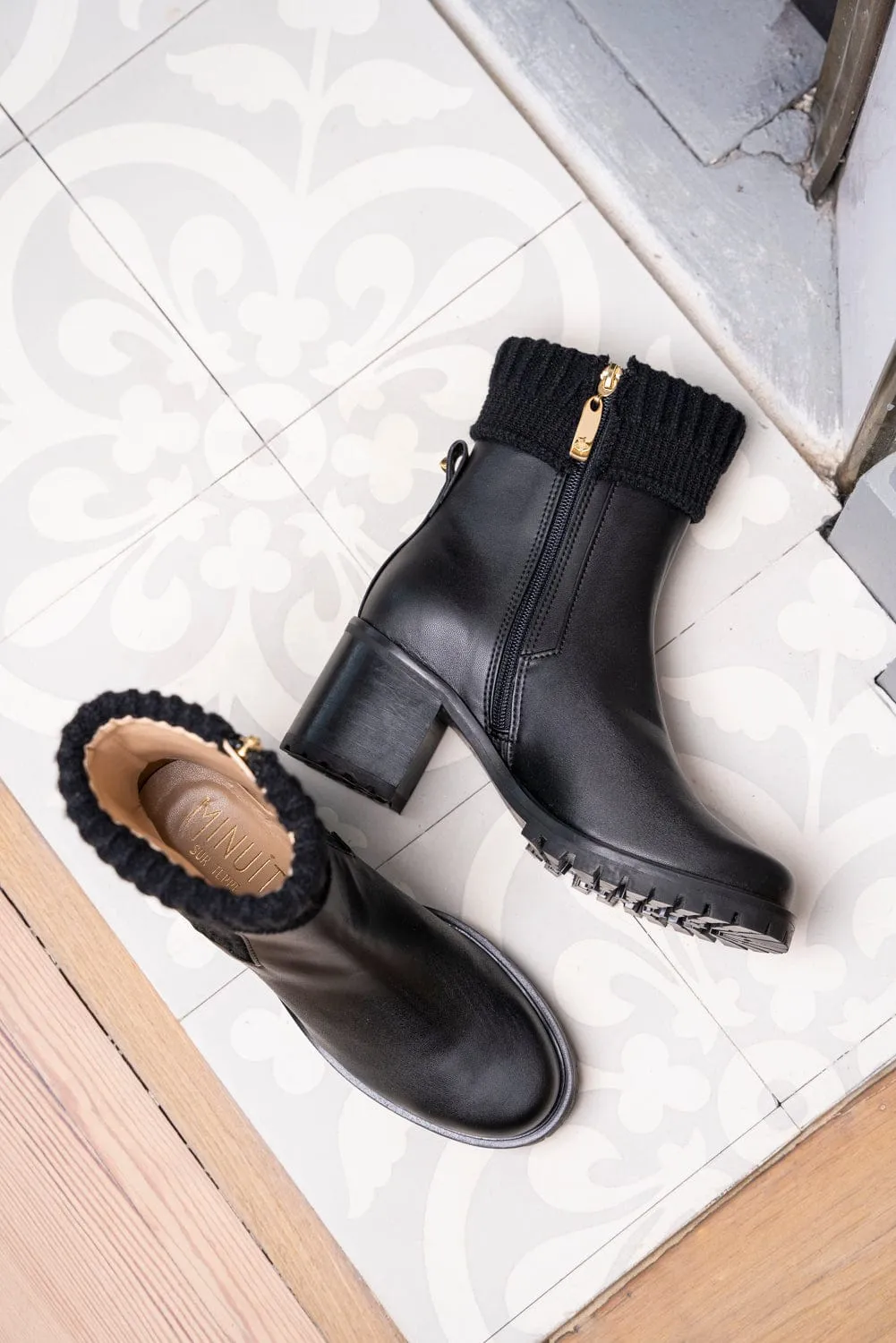 Bottes vegan cheville haute Zodiac | Noir