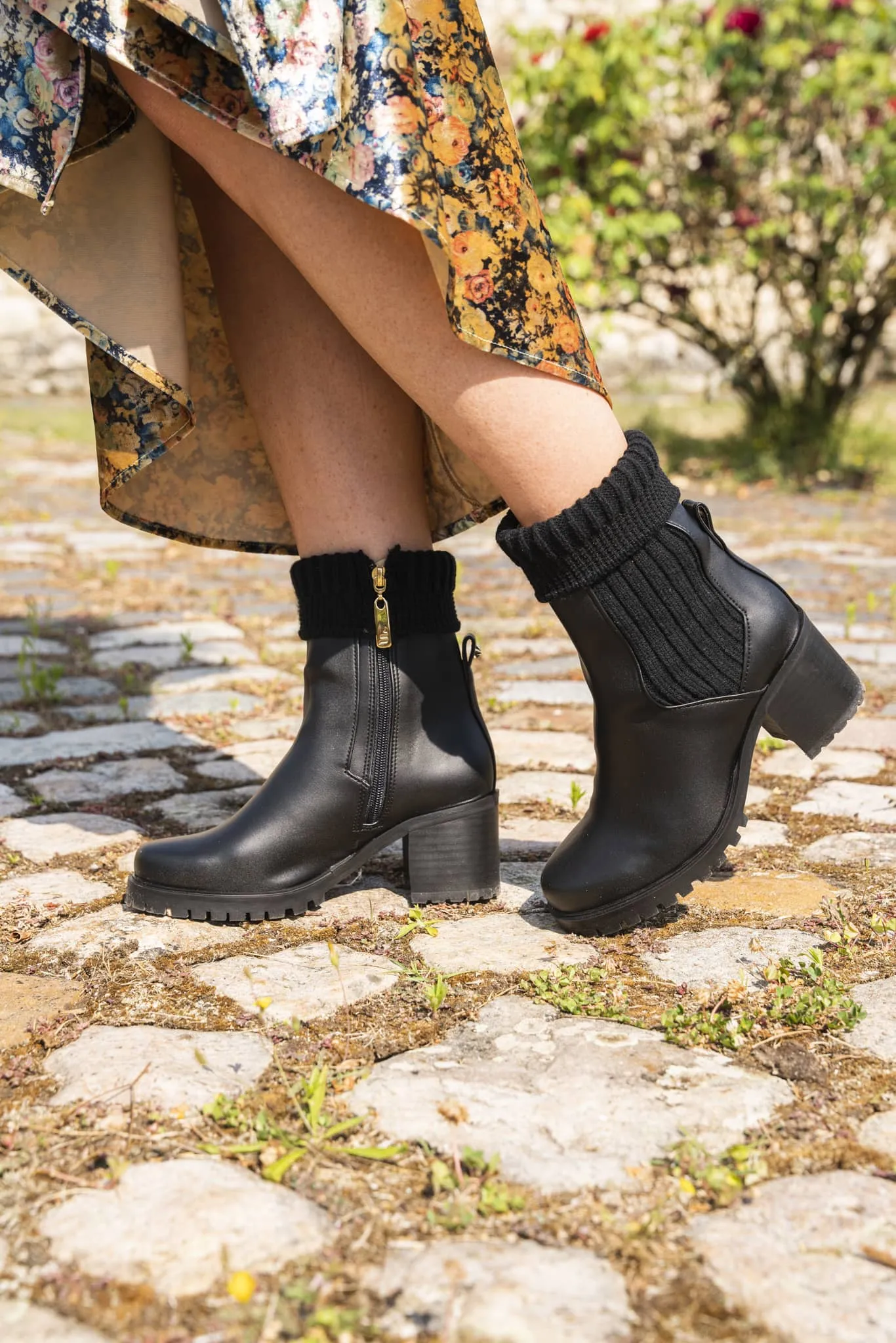 Bottes vegan cheville haute Zodiac | Noir
