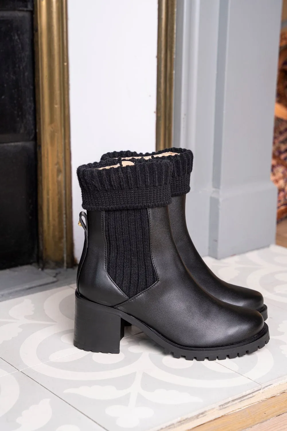 Bottes vegan cheville haute Zodiac | Noir